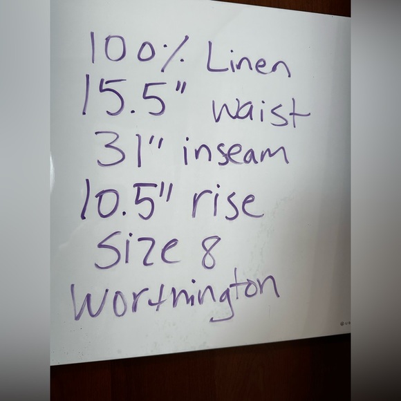 Brown Wide-Leg Linen Pants - Picture 4 of 5